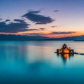 Sevanavank Monastery on Lake Sevan at sunset, Armenia Royalty Free Stock Photo