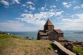 Sevanavank monastery on the North-West coast of lake Sevan, Gegharkunik province, Armenia. Royalty Free Stock Photo