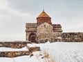 Sevanavank - a monastery (the 9th century) on the shore of Lake Sevan in Armenia. Royalty Free Stock Photo
