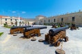 Sevastopol, Crimea - July 3, 2019. Courtyard in Konstantinovskaya Battery - Museum and Exhibition Complex Royalty Free Stock Photo