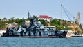 Sevastopol, Crimea - July 3, 2019. Samum is a Russian small hovercraft missile ship as part of 41st brigade of missile