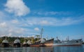 Ships of the Black Sea Fleet in the port of Sevastopol Royalty Free Stock Photo