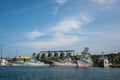 Ships of the Black Sea Fleet in the port of Sevastopol Royalty Free Stock Photo