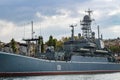 SEVASTOPOL, CRIMEA - SEPTEMBER 2014: Moored ships in the Sevastopol bay