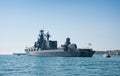 Missile Cruiser `Moskva` -cruisers in the Russian Navy of The Black Sea Fleet of the Russian Navy Royalty Free Stock Photo