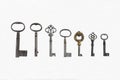 Seven Antique Pipe Keys