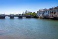 Seven arched Roman bridge in Tavira, Algarve, Portugal