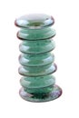 Seven blue glass stones stacked Royalty Free Stock Photo