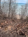 Seven Bridges Trail in Grant Park in Milwaukee, Wisconsin during winter Royalty Free Stock Photo