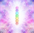 Seven Chakra Vortex Stack Royalty Free Stock Photo