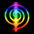 Seven chakras vector illustration