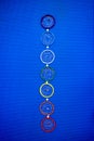 Seven Chakras - Wall Decor on Blue Background