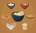 seven chinese food dishes