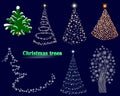 Seven christmas trees.