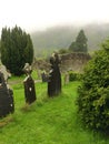 Seven churches of the Glendalough valley Royalty Free Stock Photo