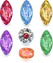 Seven colored gems