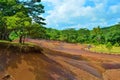 Seven-colored sands near Chamarel village, on Mauritius island