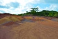 Seven-colored sands near Chamarel village, on Mauritius island