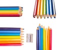 Seven colorful drawing pens