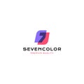 Seven colorful logo design