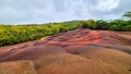 The Seven Coloured Earth, Chamarel, Mauritius Royalty Free Stock Photo