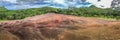 Seven Coloured Earth on Chamarel, Mauritius island Royalty Free Stock Photo