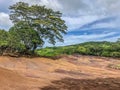 Seven Coloured Earth on Chamarel, Mauritius island Royalty Free Stock Photo
