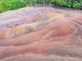 Seven Coloured Earth on Chamarel, Mauritius island Royalty Free Stock Photo