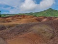 Seven Coloured Earth on Chamarel, Mauritius island Royalty Free Stock Photo