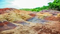 Seven Coloured Earth on Chamarel, Mauritius island Royalty Free Stock Photo