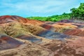 Seven Coloured Earth on Chamarel, Mauritius island Royalty Free Stock Photo