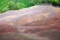 Seven Coloured Earth on Chamarel, Mauritius island Royalty Free Stock Photo