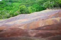 Seven Coloured Earth on Chamarel, Mauritius island Royalty Free Stock Photo