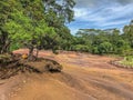Seven Coloured Earth on Chamarel, Mauritius island Royalty Free Stock Photo