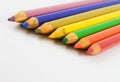 Seven colouring pencils Royalty Free Stock Photo