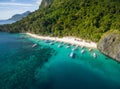 Seven Commandos Beach in El Nido, Palawan, Philippines. Tour A route and Place.