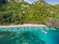 Seven Commandos Beach in El Nido, Palawan, Philippines. Tour A route and Place.