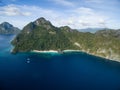 Seven Commandos Beach and Papaya Beach in El Nido, Palawan, Philippines. Tour A route and Place.