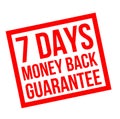 Seven days money back guarantee stamp Royalty Free Stock Photo