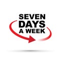 Seven days a week icon