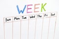 Seven days of the week