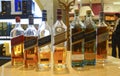 Seven different limited editions blended scotch The Johnnie Walker, whiskey bottles