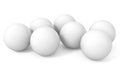 Seven Golf Balls isolated on white