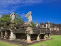 Seven heads Naga sand stone carving statue at Phimai historical