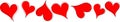 Red heart line with heart outer lines. Royalty Free Stock Photo