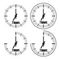 Seven Hours Clock on white background. Seven o`clock. Royalty Free Stock Photo