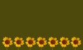 Happpy summer background with sunflowers