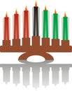 Seven kwanzaa candles