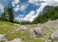 Seven lakes valley near Triglav lakes lodge, Julian Alpe, Slovenia Royalty Free Stock Photo