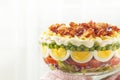 Seven-layer salad. Royalty Free Stock Photo